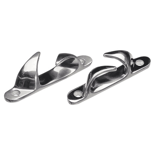 Angled fairleads (pair) 120mm long x 23mm high, 110g - opening 12mm