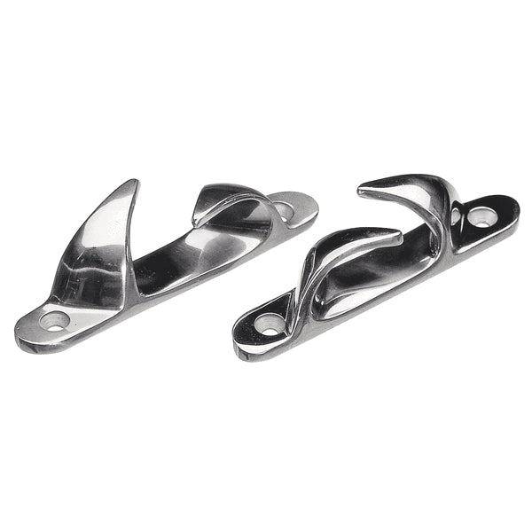 Angled fairleads (pair) 120mm long x 23mm high, 110g - opening 12mm