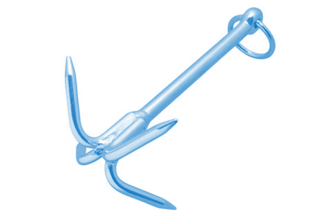 210mm Grappling Hook AISI202 (painted blue)