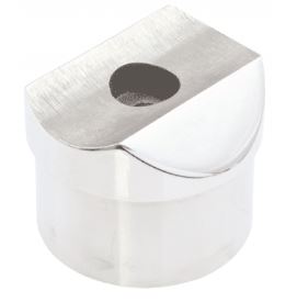 Perpendicular Tube Support, Corner Mitre, Round Rail 1.6x50.8mm Mirror
