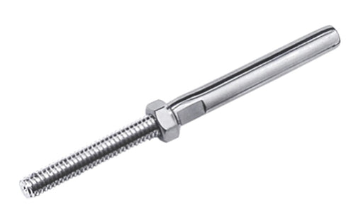 3.2mm Threaded Swage Terminal, Flat/Lock Nut M5, 70mm