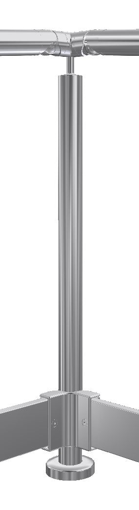 Post assembly, MARS system, corner post, ramp to ramp (inside corner)