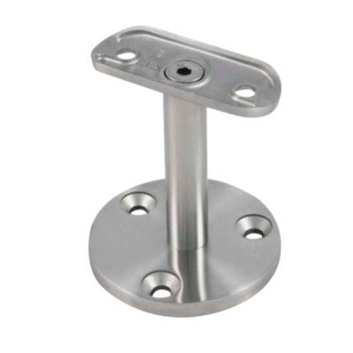 Slimline Rail Support, Round Top, 1.6mm x 38.1mm, Satin Finish