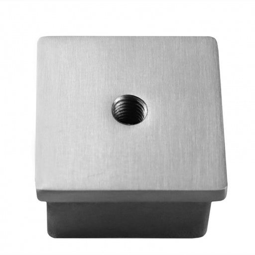 Square End Cap 1.6mm x 50.8mm tube, with M8 female thread. Mirror Polish