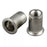 Blind Rivet Nut - Large Flange. 11mm Diameter, 18mm Long. Grip Range 0.5-3.0mm. M8 Right Hand Thread. S304