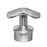 Corner Post Saddle, Round Top 3.0x50.8mm Satin Finish