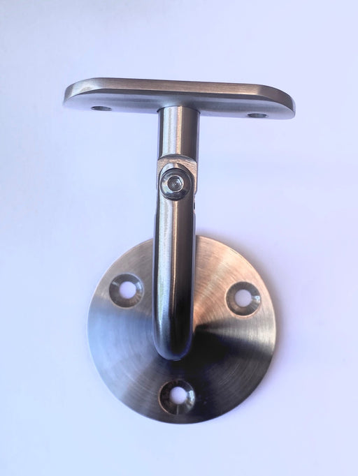 90° Adjustable Elbow Handrail Bracket, Round Top 50.8mm. Mirror Polish
