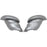 35° Angled Nylon Grommet for stairs. Two Piece, Silver