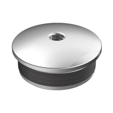 End Cap 50.8mm x 1.6mm round tube, with M10 female thread. Mirror Polish
