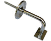 Elbow Handrail Bracket, Lag Screw, Round Top 38mm Satin