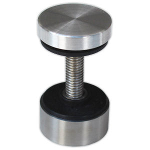 Glass Stand Off 30mm dia Flat Back, Satin Finish