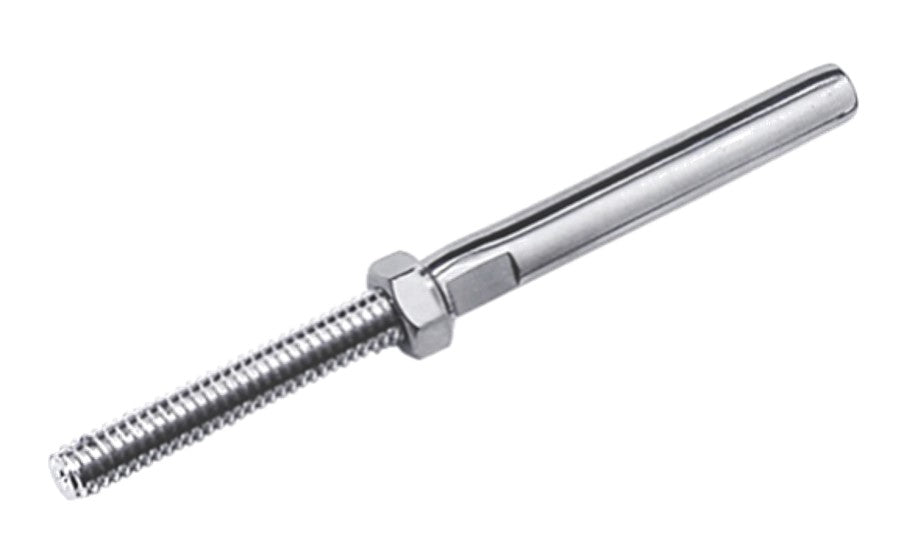 3.2mm Threaded Swage Terminal with Flat/Lock Nut M6 LHT 95mm