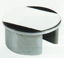 End Cap for 1.6mm x 50.8mm Single Slotted Tube for glass. Mirror Polish