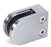 Clamp: Glass 10mm/12mm,50mm dia Round Back, Mirror Finish