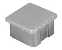 Square End Cap 1.6mm x 50.8mm tube. Satin Finish