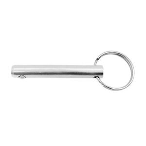 Ball Lock Pin with ring, SS316, Ø6.35mm, 40mm grip range