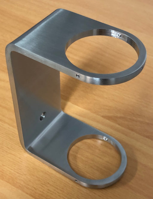 Post Wall Bracket - C Shaped, suits 50.8mm tube, Satin Finish