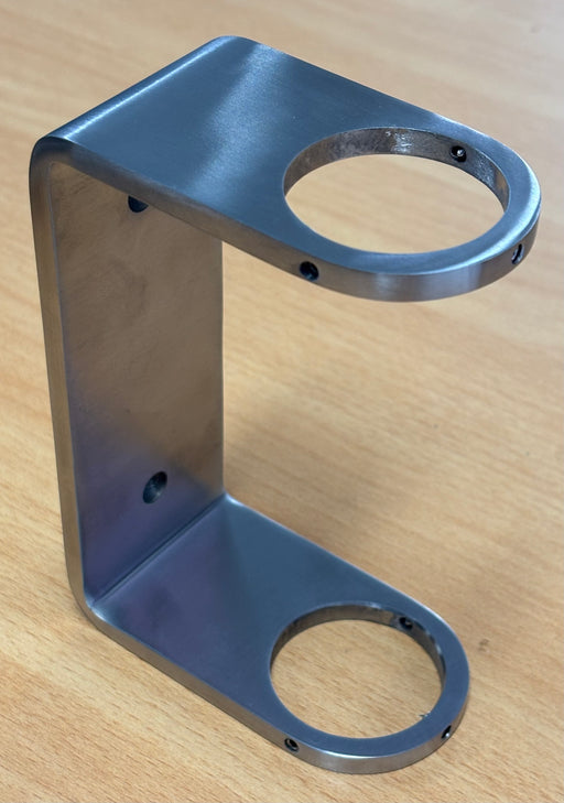 Post Wall Bracket - C Shaped, suits 38.1mm tube, Satin Finish