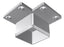 Square Corner Post Saddle, Flat Top, Flush Fit, for 50.8mm x 1.6mm SHS, Satin Finish