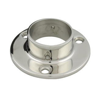 Round Base Plate, 3 Hole, 50mm tube, Mirror Polish