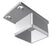 Square End Post Saddle, Flat Top, Flush Fit, for 50.8mm x 1.6mm SHS, Satin Finish