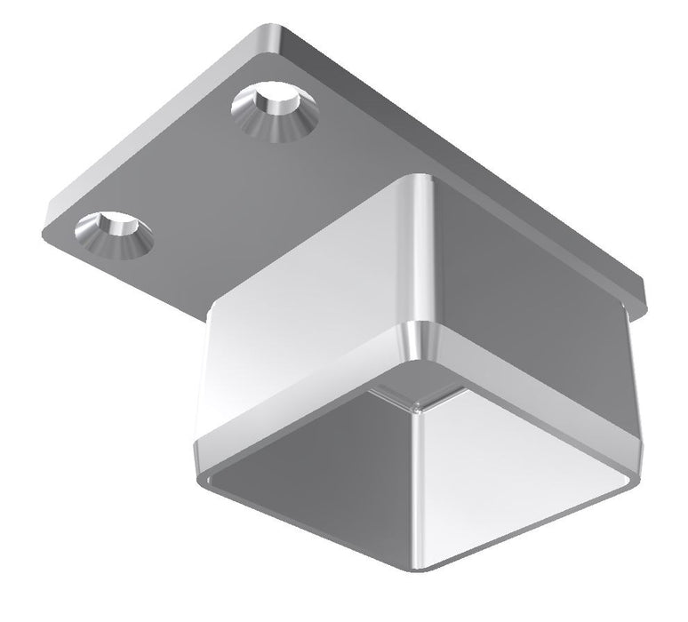 Square End Post Saddle, Flat Top, Flush Fit, for 50.8mm x 1.6mm SHS, Satin Finish