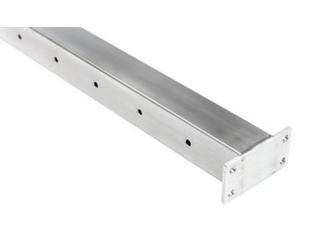 Post, Welded End, Intermediate, 50.8mm x 1.6mm Square, 22 holes, 1000mm max, Satin Finish, Includes Square Cover Plate