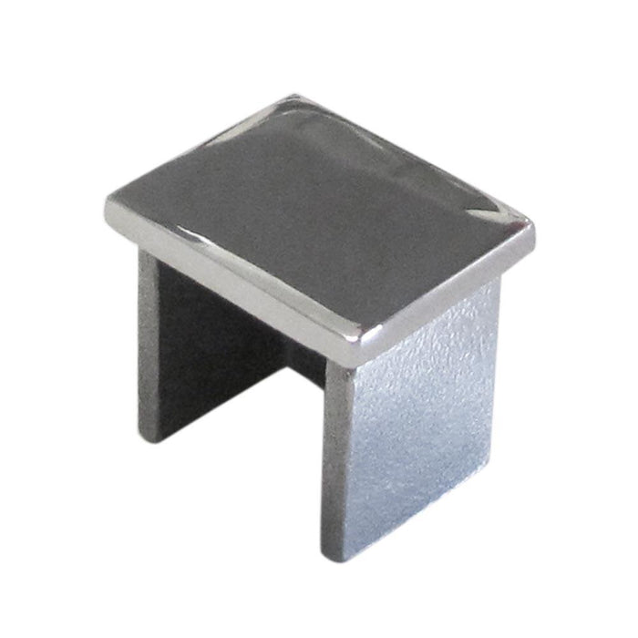 End Cap, for 21mm x 25mm Rectangular Slotted Tube, Mirror Polish