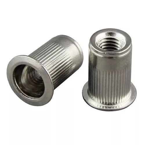 Blind Rivet Nut - Large Flange. 10.0mm Diameter, 15mm Long. Grip Range 0.7-4.2mm. M6 Left Hand Thread. S302HQ