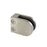Glass Clamp: D Shape,  Flat Back, Satin Finish, 40x50