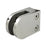 Glass Clamp: 10mm Glass, 45x65, Round Back Satin Finish, Fits 50mm tube