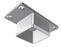 Square Intermediate Post Saddle, Flat Top, Flush Fit, for 50.8mm x 1.6mm SHS, Satin Finish