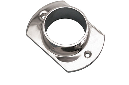 Oval Base Plate, 2 Hole, 25mm tube, Mirror Polish