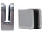 Glass Clamp: Square 8/10/12 mm Flat Back Satin Finish, Square 45X47