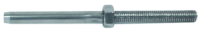 3.2mm Threaded Terminal Swage No Flat W/Lock Nut M5 RHT, Length 90mm