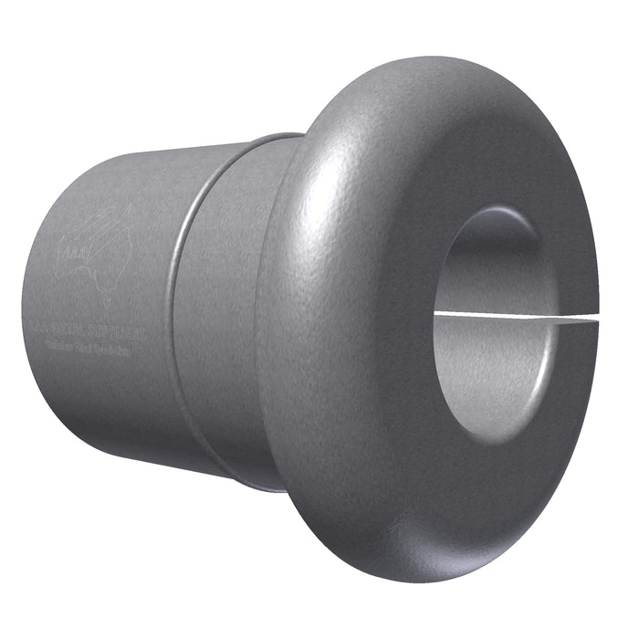 Nylon Grommet Split Type, Silver, 9mm O.D. x 10mm long, suits wire rope 3.2-5.0mm