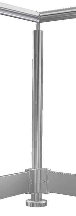 Post assembly, MARS system, corner post on landing (outside corner)