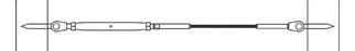 Balustrade System K - Slimline Rigging Screw and Swage with Fork Swage Terminal