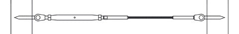 Balustrade System K - Slimline Rigging Screw and Swage with Fork Swage Terminal