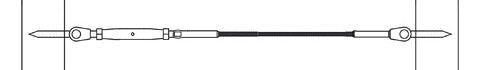 Balustrade System J - Mini Rigging Screw with Mini Swage Fork Terminal