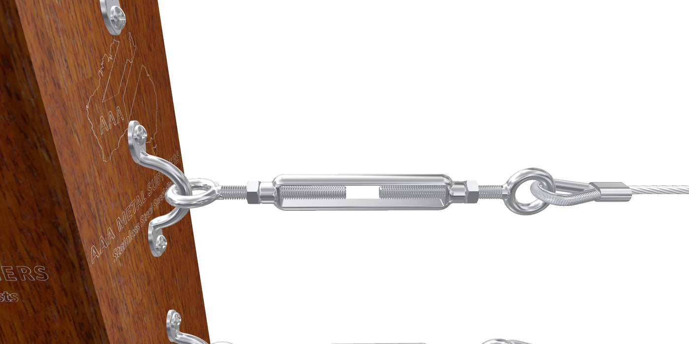 Balustrade System A - Eye / Eye Turnbuckle with Saddles