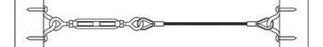 Balustrade System A - Eye / Eye Turnbuckle with Saddles