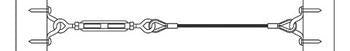 Balustrade System A - Eye / Eye Turnbuckle with Saddles
