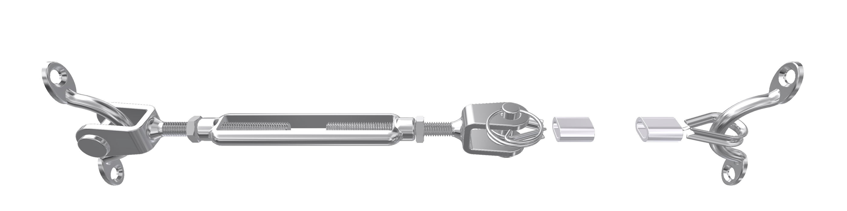 Balustrade System B - Jaw / Jaw Turnbuckle with Saddles