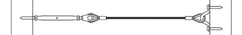 Balustrade System C - Rigging Screw with Jaw and Wood Screw and Saddle