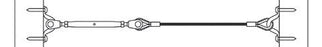 Balustrade System D - Rigging Screw with Jaw and Jaw and Saddles