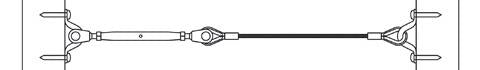 Balustrade System D - Rigging Screw with Jaw and Jaw and Saddles