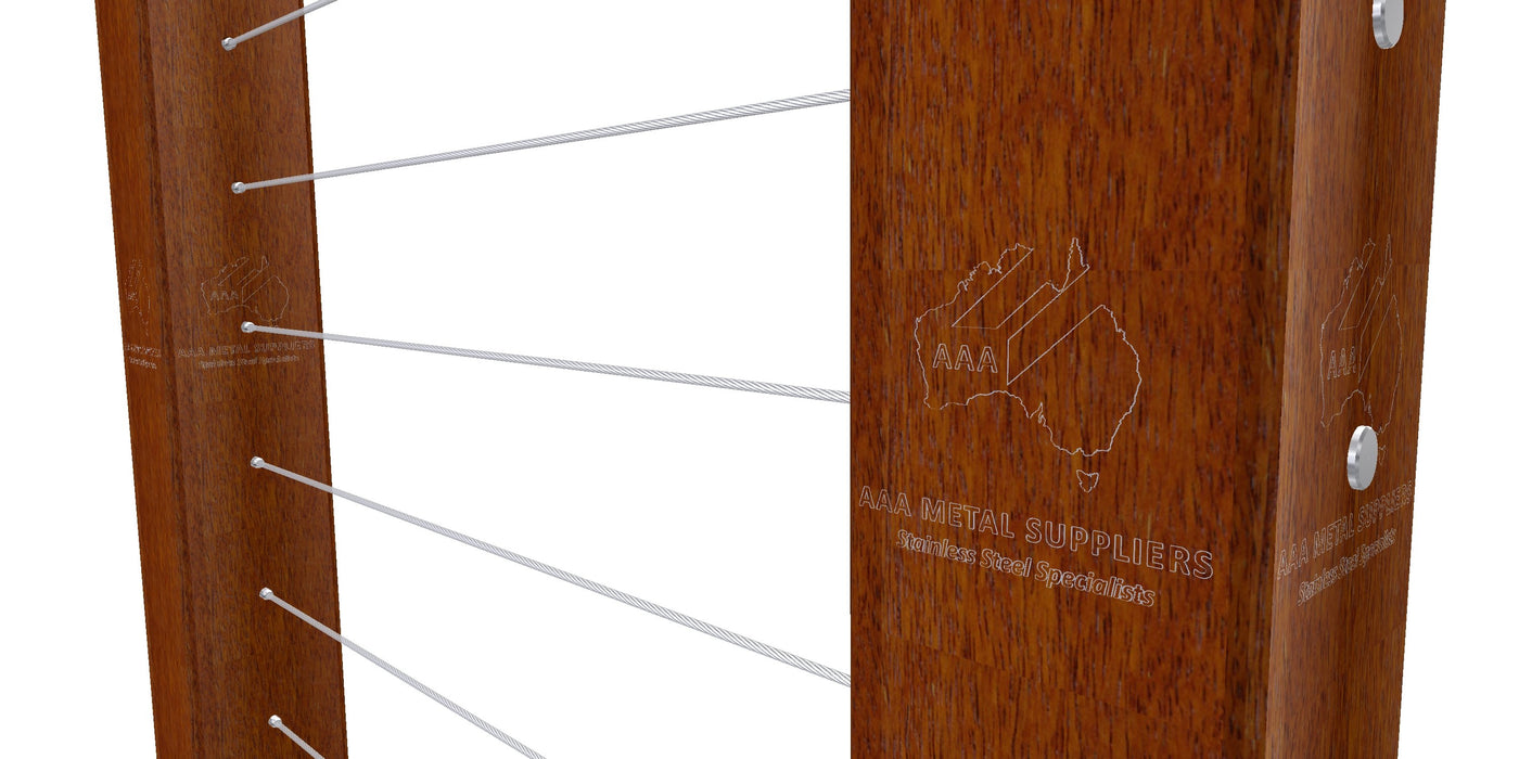 Balustrade System F - Hex Head Tensioner and Flat Head Terminal