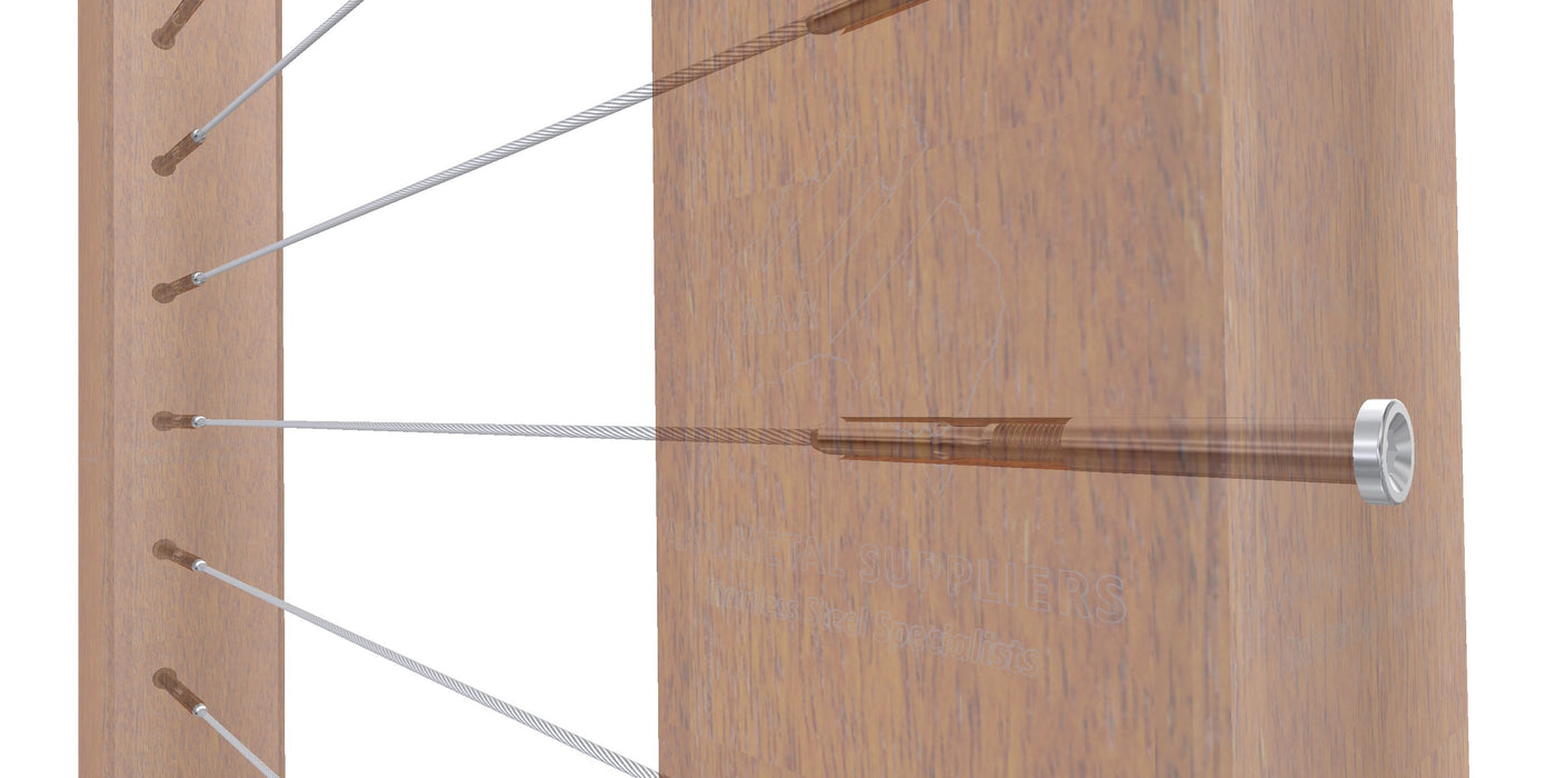 Balustrade System G - Hex Head Tensioners both ends