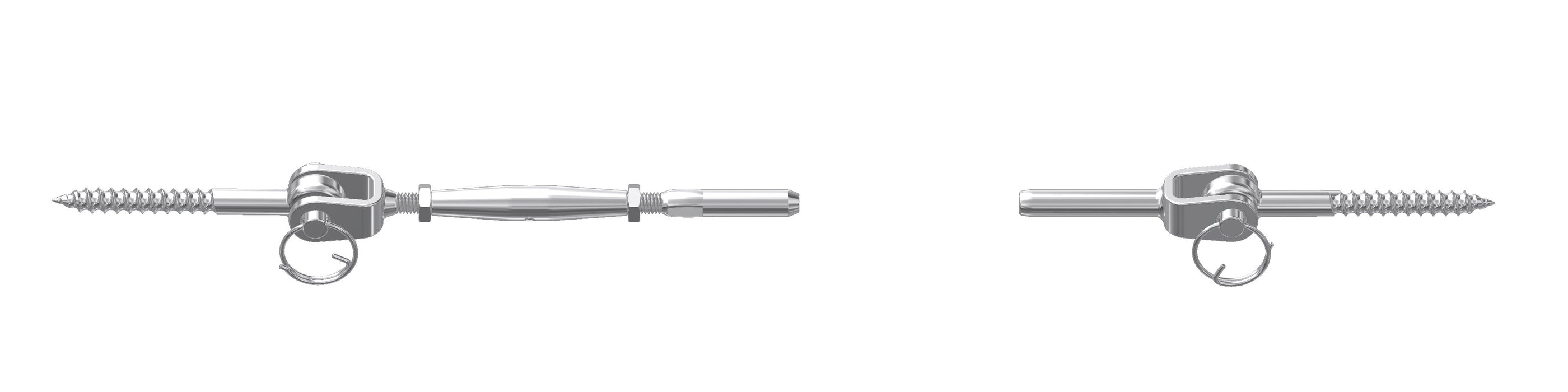 Balustrade System J - Mini Rigging Screw with Mini Swage Fork Terminal